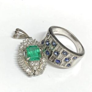 PT900 色石付き アクセサリー ジュエリー