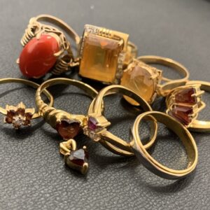 K18リング / Pt900リング / シトリン