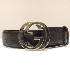 GUCCI インターロッキング GG レザー ベルト