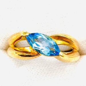 K18 18金 アクアマリン リング