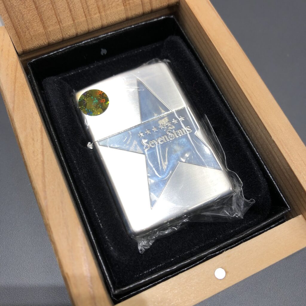 ZIPPO ジッポ SEVEN STARS セブンスター 木箱付きの買取実績 | 買取 ...