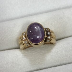 K18 サファイアリング