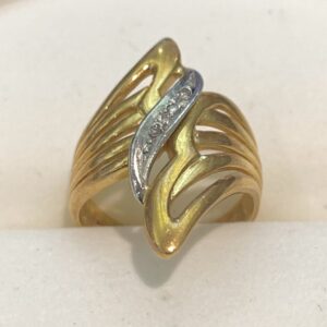 K18　Pt900　コンビリング　指輪