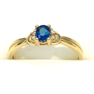 K18　サファイア付きリング