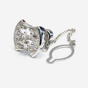 K14WG メレダイヤ0.1ct付き タイタック