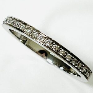 K18WGメレダイヤ0.11ct付リング