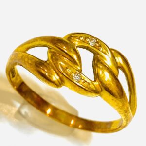 K18 メレダイヤ付きリング