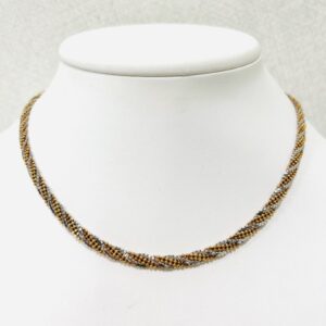 K18ベースPt850コンビネックレス