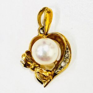 K18ベースPt900 パール付きトップ