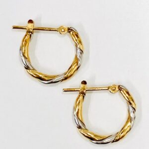 K18/Pt900コンビ ピアス