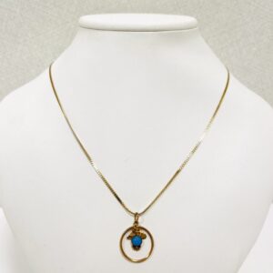 K18ターコイズ2.5ct付ネックレス