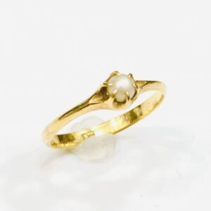 K18 パール0.25ct付 リング