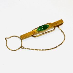 K18(18金) ヒスイ付ネクタイピン