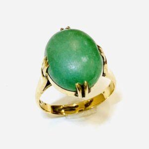 K18(18金) ヒスイ付リング