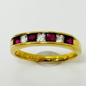 K18 ルビー付リング