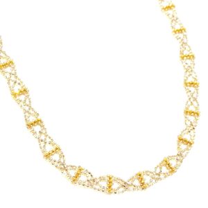 Pt850 K18 ロングネックレス