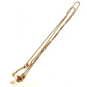 K18 パール付きネックレス