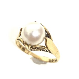 K18 パール付きリング