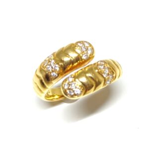 K18メレ0.23ct付リング