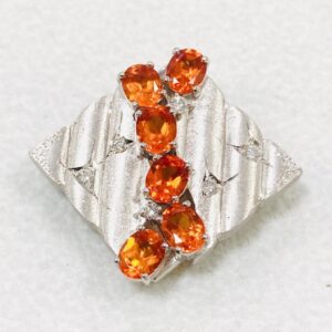 Pt900 ネックレス トップ ジュエリー ガーネット2.63ct メレ0.12ct