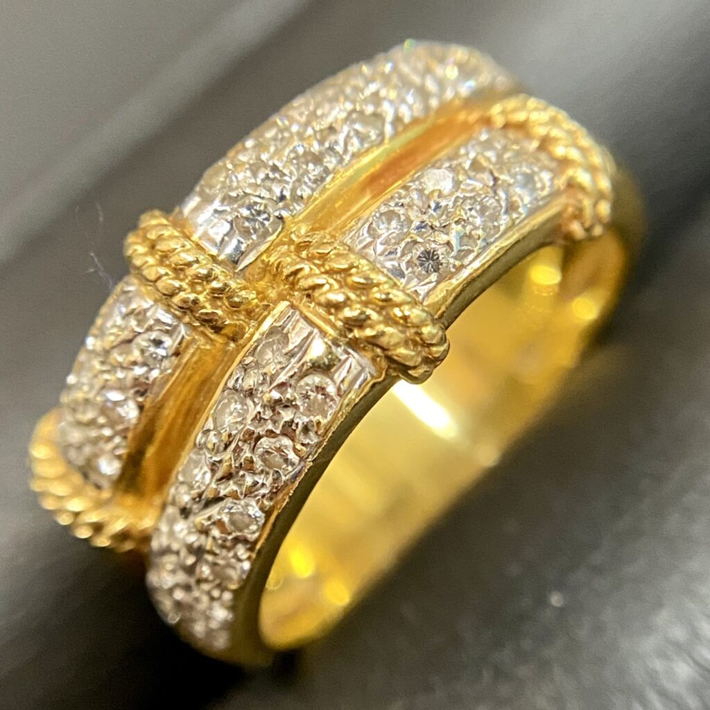 K18 リング 指輪 アクセサリー ダイヤ ダイヤモンド 金 貴金属