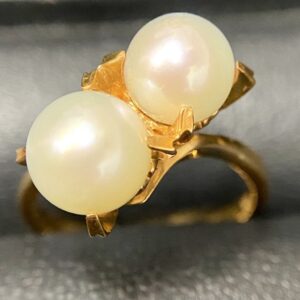 K18 ヴィンテージ リング パール 真珠 金 貴金属 アクセサリー 指輪