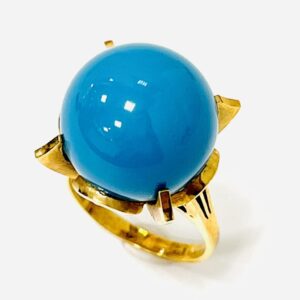 K18ターコイズ19.5ct付リング