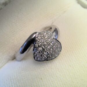 K18WG メレダイヤ付き リング