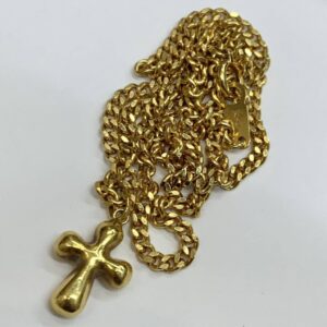 K18 ミニ十字架 ネックレス アクセサリー