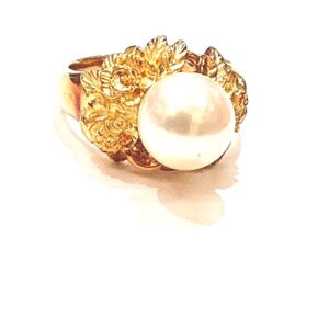 K18 真珠 デザインリング