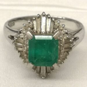 Pt850 エメラルドリング