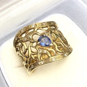 18金 K18 サファイア リング