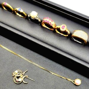 K18 Pt900 プラチナ コンビ ルビー メレダイヤ パール リング ネックレス ピアス アクセサリー