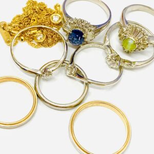 K18 Pt850 ダイヤモンド サファイア ジュエリーリングアクセサリー おまとめ