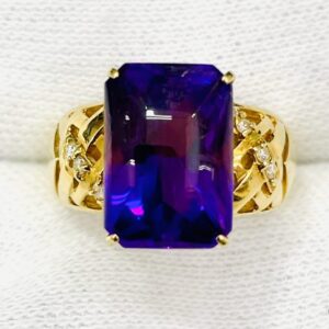 K18 18金 アメジスト リング