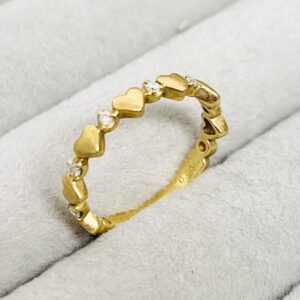 K18 メレダイヤ0.06ct付リング