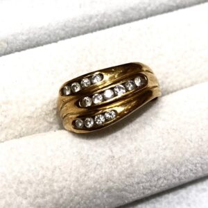 K18 18金 ダイヤ付きリング