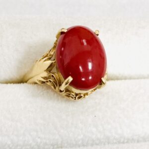 K18 リング ゴールド ジュエリー アクセサリー 珊瑚8ct