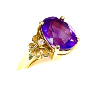 K18アメジスト付きリング