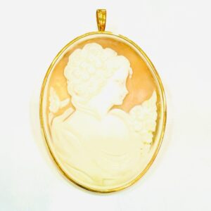 K18 カメオ付 ネックレストップ