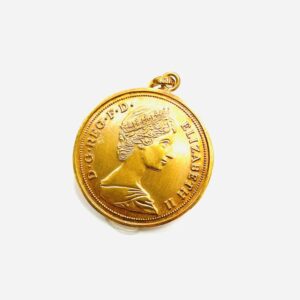 K18/K24 コイン付き ネックレストップ