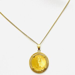 K18/K24コイン付 ネックレス