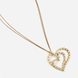 K18WG＆PG メレダイヤ0.65ct付きネックレス