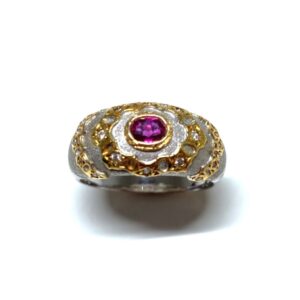 K18ルビー付リング