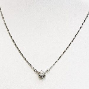 Pt850 メレダイヤ0.15ct付ネックレス