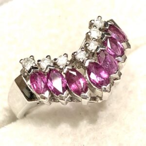 Pt900 ルビー0.861ct ダイヤ 0.1ct リング