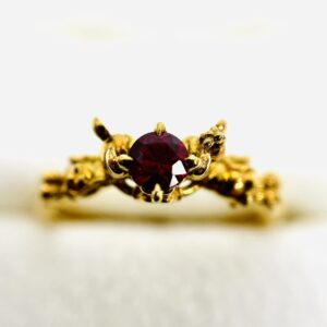 K18 ルビー付き リング