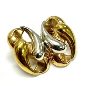 K18/Pt850 コンビイヤリング