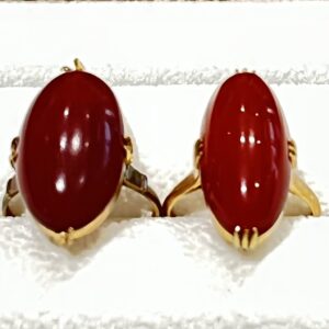 K18リング メノウ9.5ct 2個