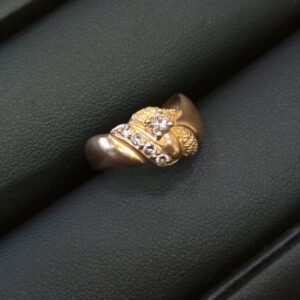 K18メレダイヤ付きリング